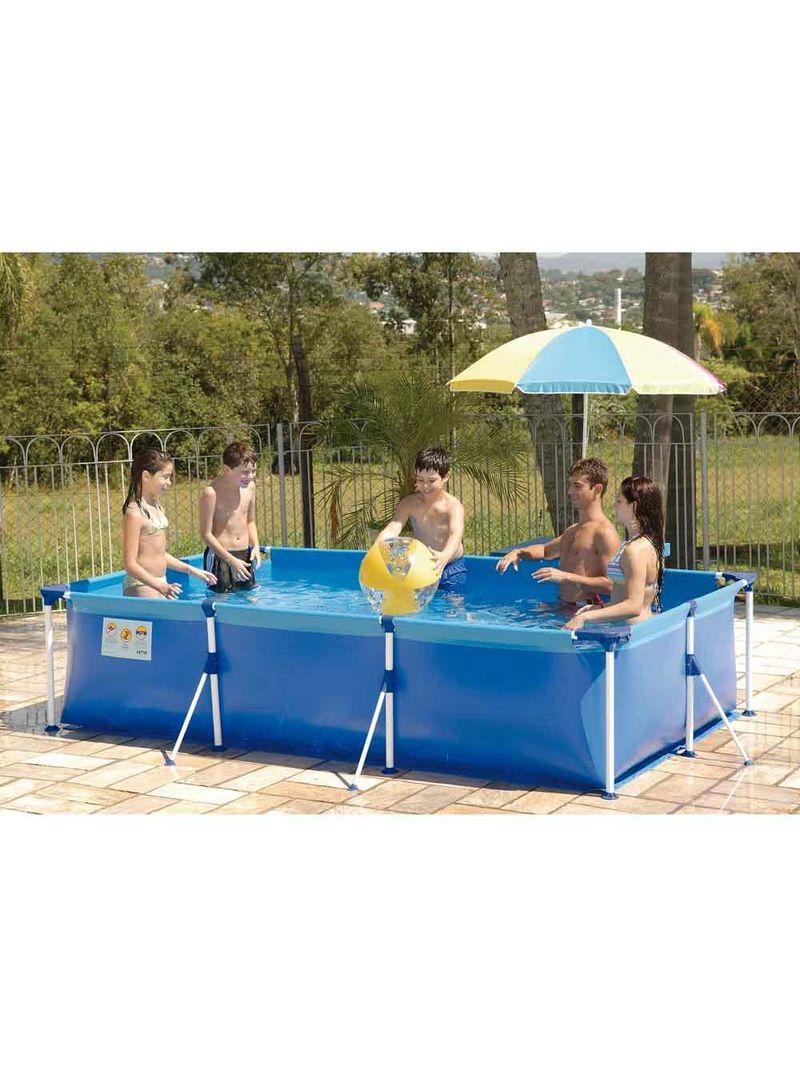 Piscina retangular 3700 litros estruturada premium mor