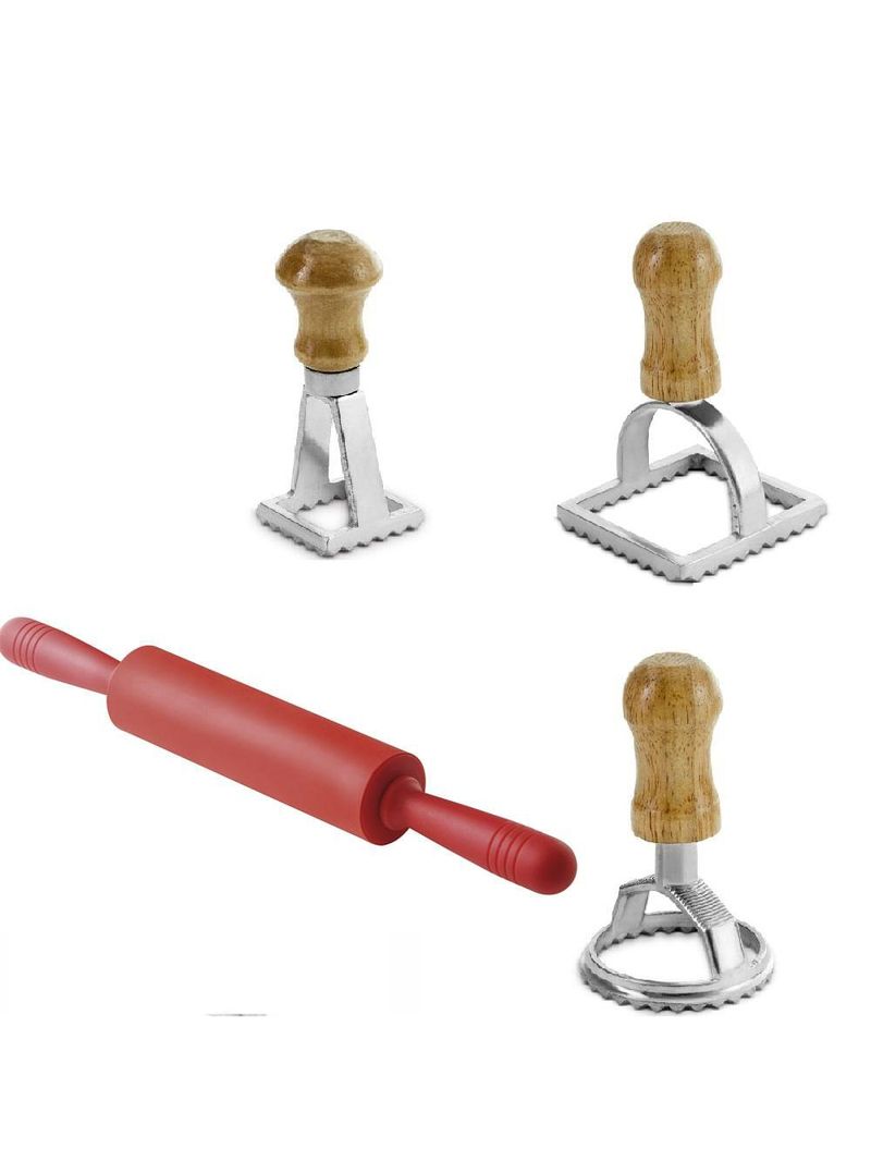 Rolo para massas com 3 cortadores