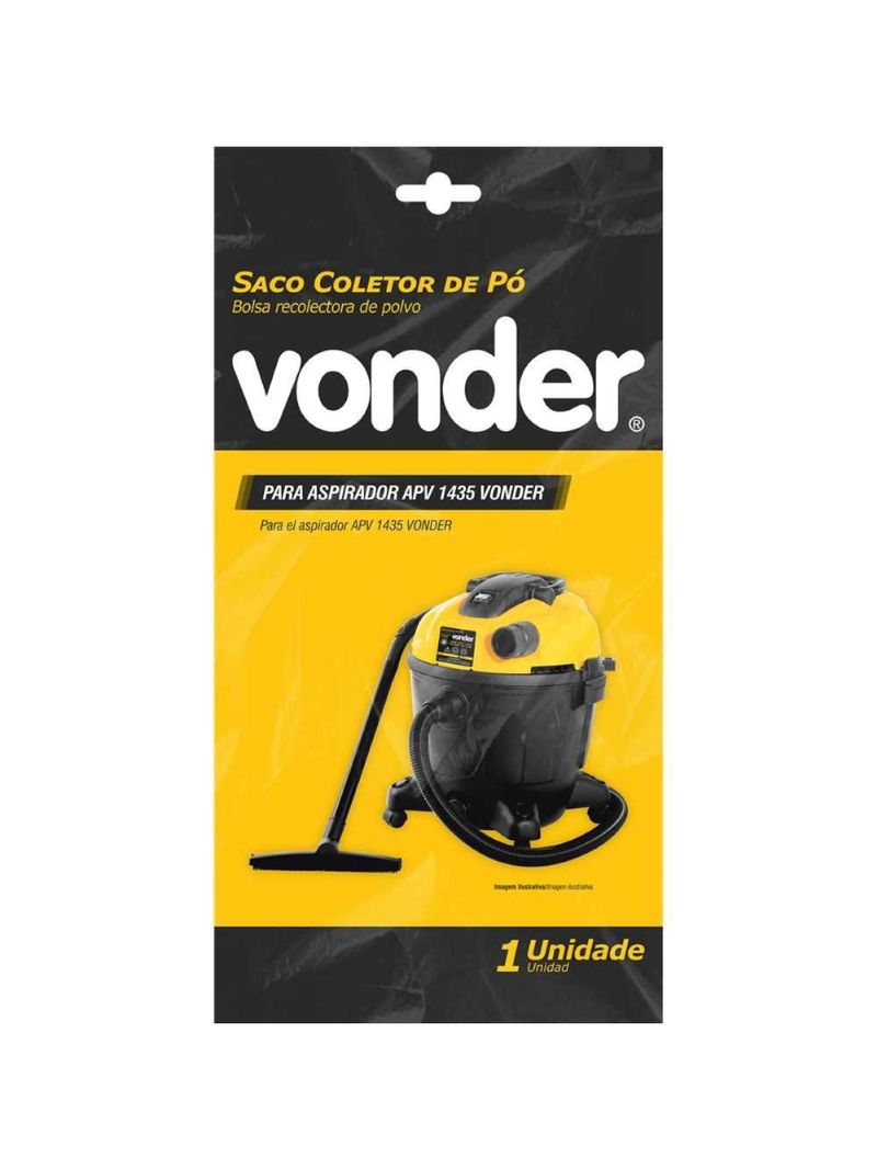 Saco de pano coletor de pó para aspirador apv1435 vonder