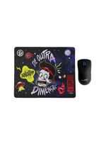 Combo mouse e mousepad enaldinho - oex teen   - preto mc106