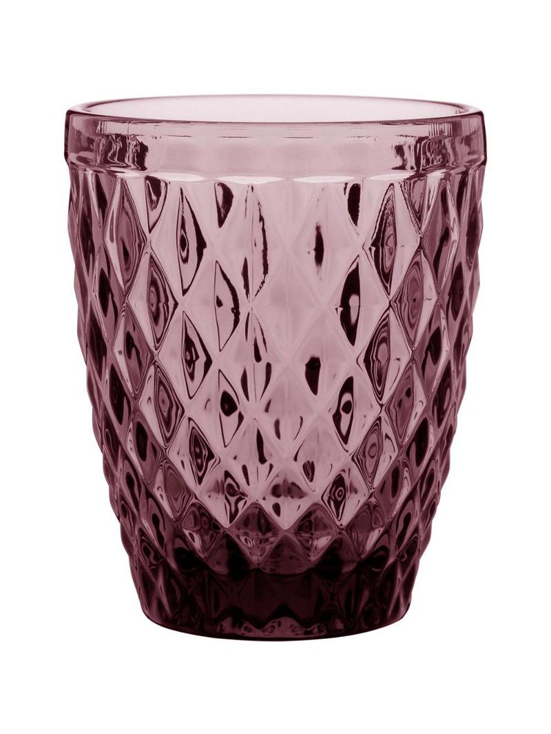 Copo Água vidro rosa 270 ml 6 peças