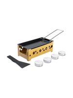 Conjunto raclette 7 peças amarelo brinox