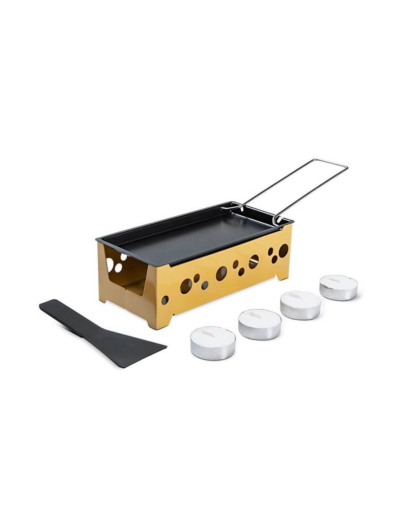Conjunto raclette 7 peças amarelo brinox