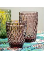 Copo Água vidro rosa 270 ml 6 peças