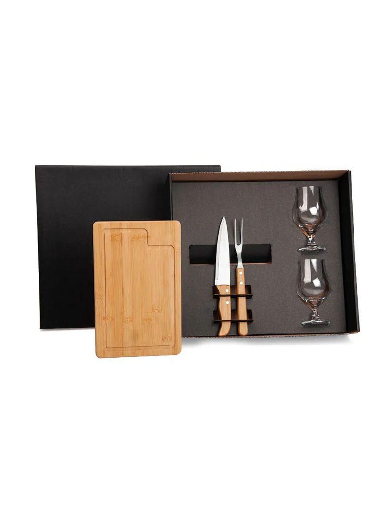 Kit churrasco com copos - 5 peças