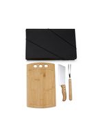 Kit para churrasco / cozinha em bambu/inox - 3 pçs welf