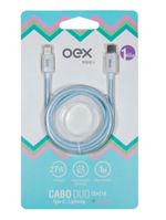 Cabo duo tipo c e lightning azul ce210 oex
