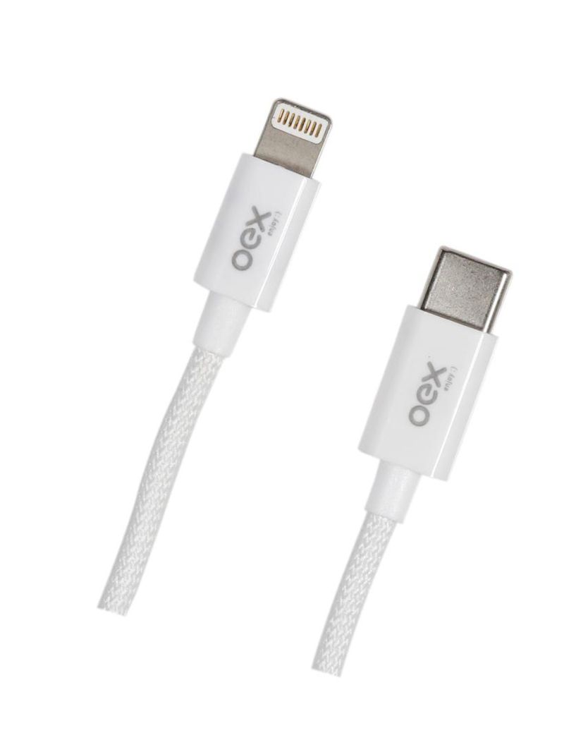 Cabo duo tipo c e lightning branco ce210 oex