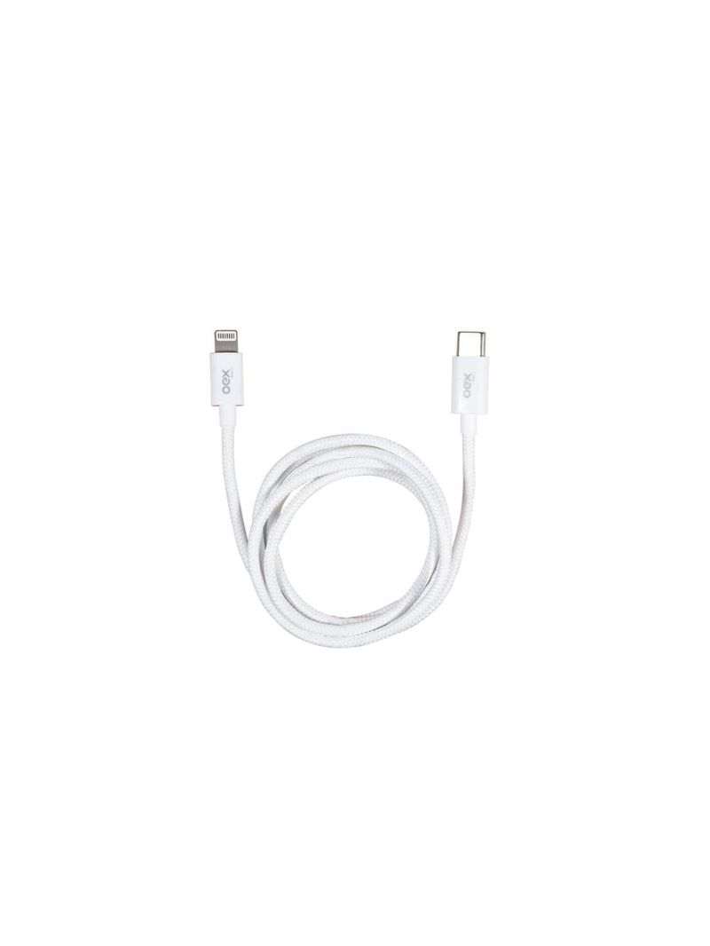 Cabo duo tipo c e lightning branco ce210 oex