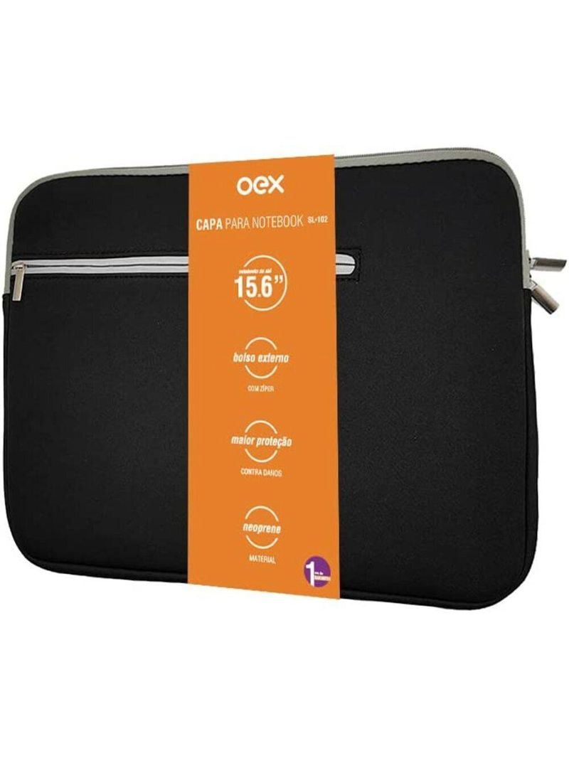 Capa para notebook com bolso externo - oex sl102