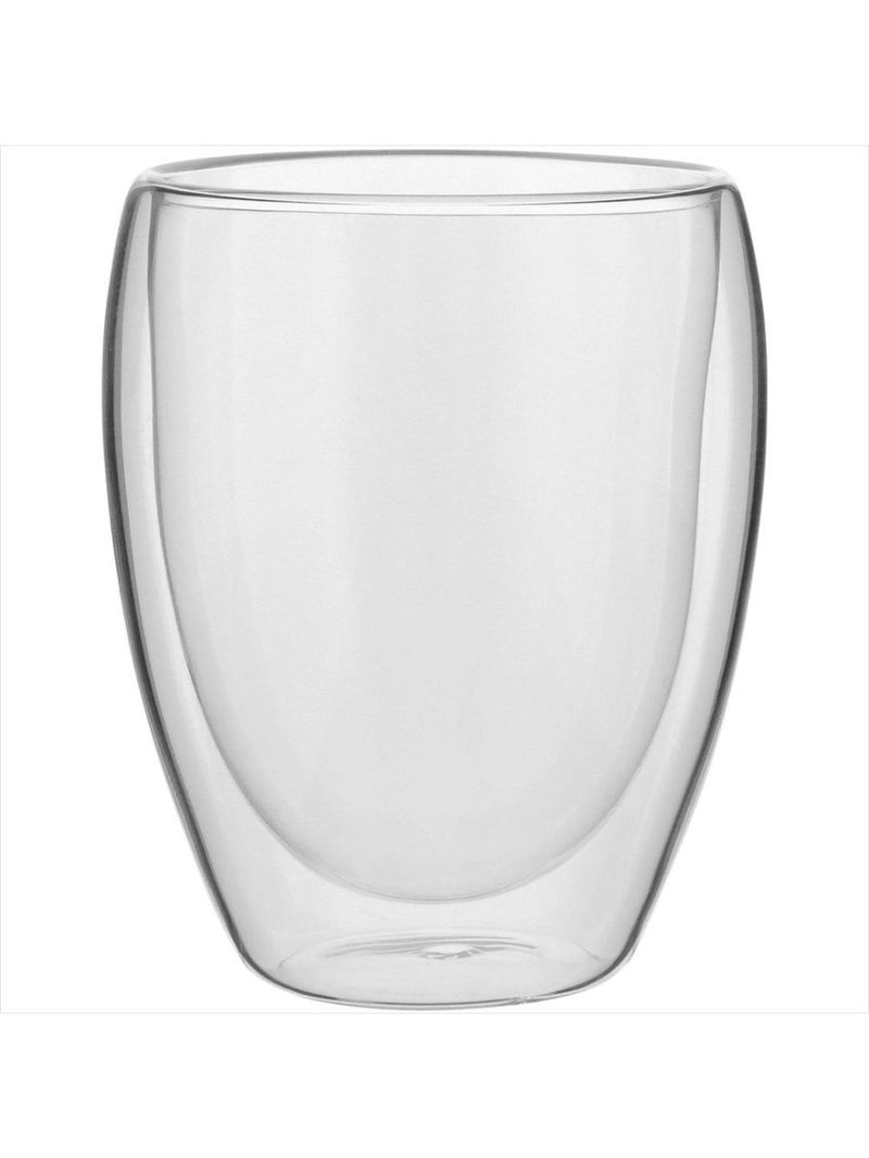 Caneca parede dupla borosilicato transparente - gs - 350ml