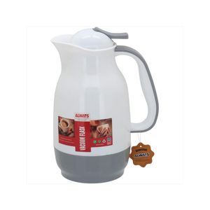 Garrafa térmica 25x13x13 cm 1l plástico cinza ampola vidro alwa - gs