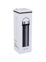 Garrafa térmica 23x6x6 cm 450ml inox preto parede dupla enjoy - gs