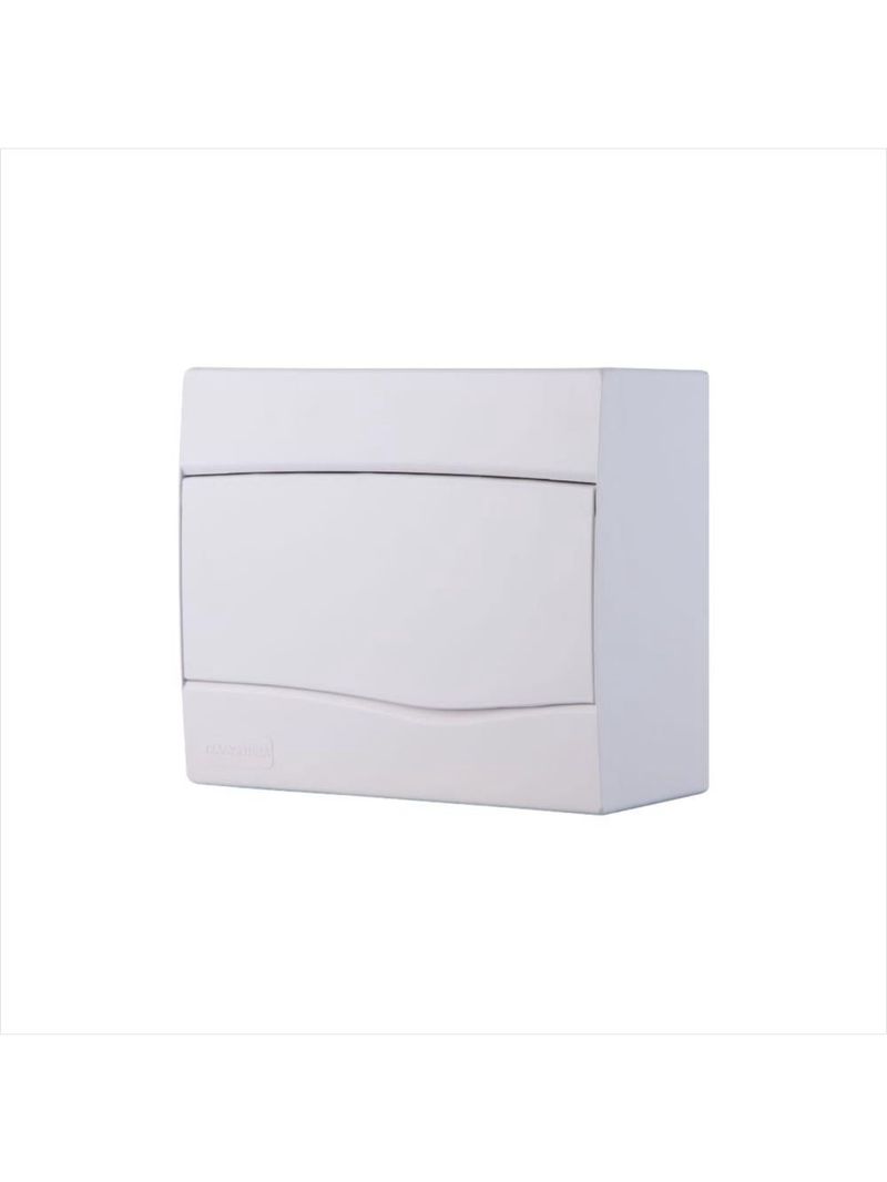 Quadro de distribuição de sobrepor 9 din ou 6 nema tramontina com porta branca