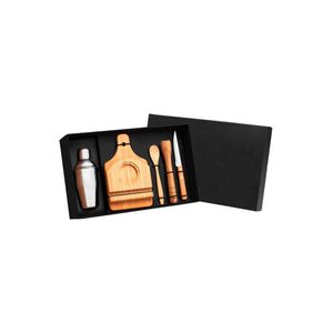 Kit para caipirinha em bambu - 0,35 l - 6 pçs welf