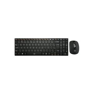 Kit teclado e mouse sem fio slim multi conexão usb preto - tc202