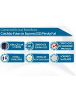 Colchão Casal Espuma D23 Pérola (138x188x12) -