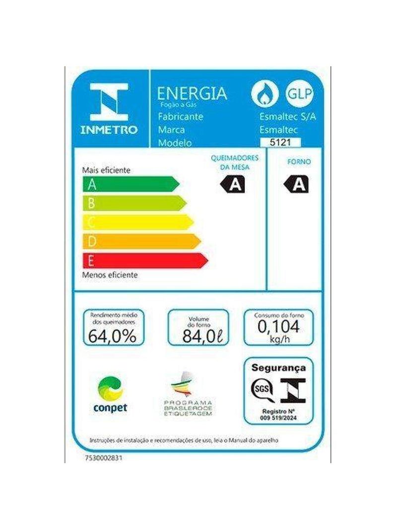 Fogão 5 Bocas Esmaltec Ideal Super Mesa Em Aço Inox Acendimento Automático Preto Bivolt F5IAB5121