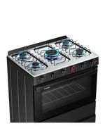 Fogão 5 Bocas Esmaltec Ideal Super Mesa Em Aço Inox Acendimento Automático Preto Bivolt F5IAB5121