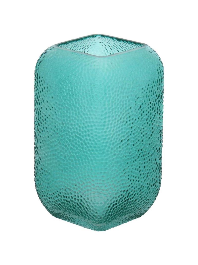 Vaso 20x13x13cm vidro azul gs