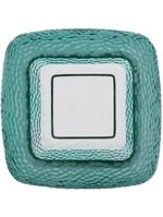 Vaso 20x13x13cm vidro azul gs