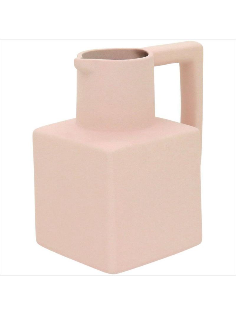 Vaso 14x13x10cm cerâmica rosa shape - nh
