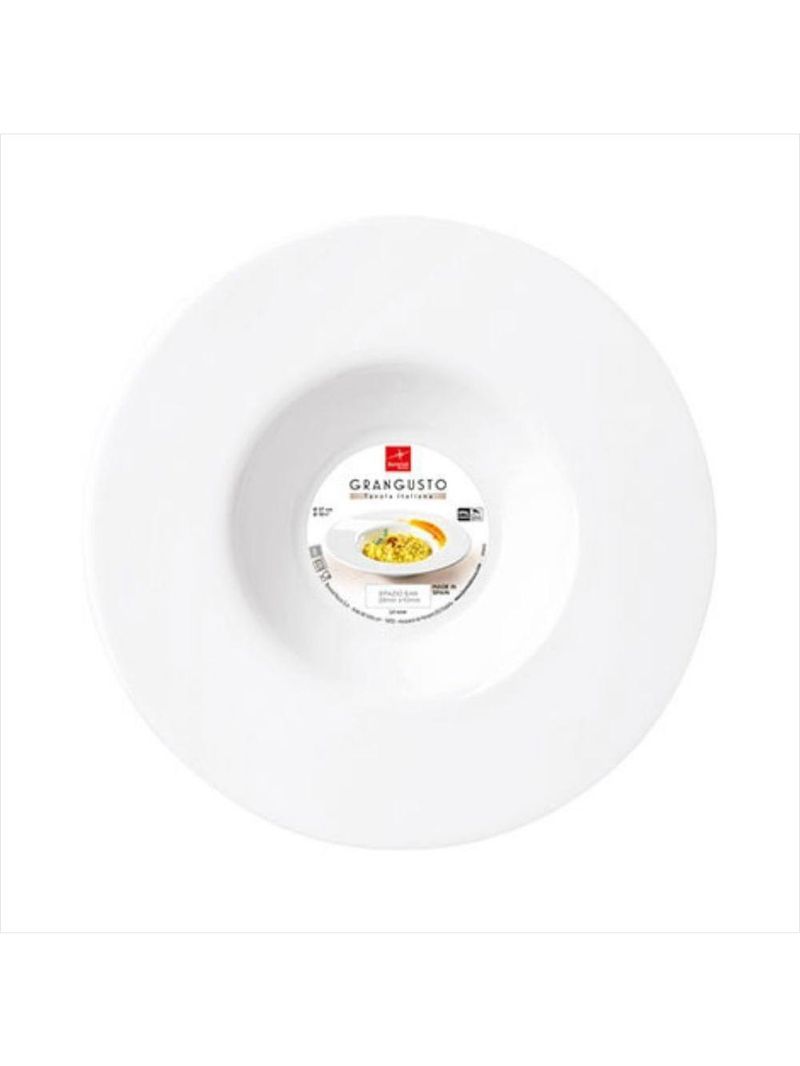 Prato risotto bormioli rocco grangusto vidro branco 27cm