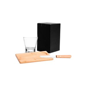Kit para caipirinha em bambu - 0,35 l - 3 pçs welf