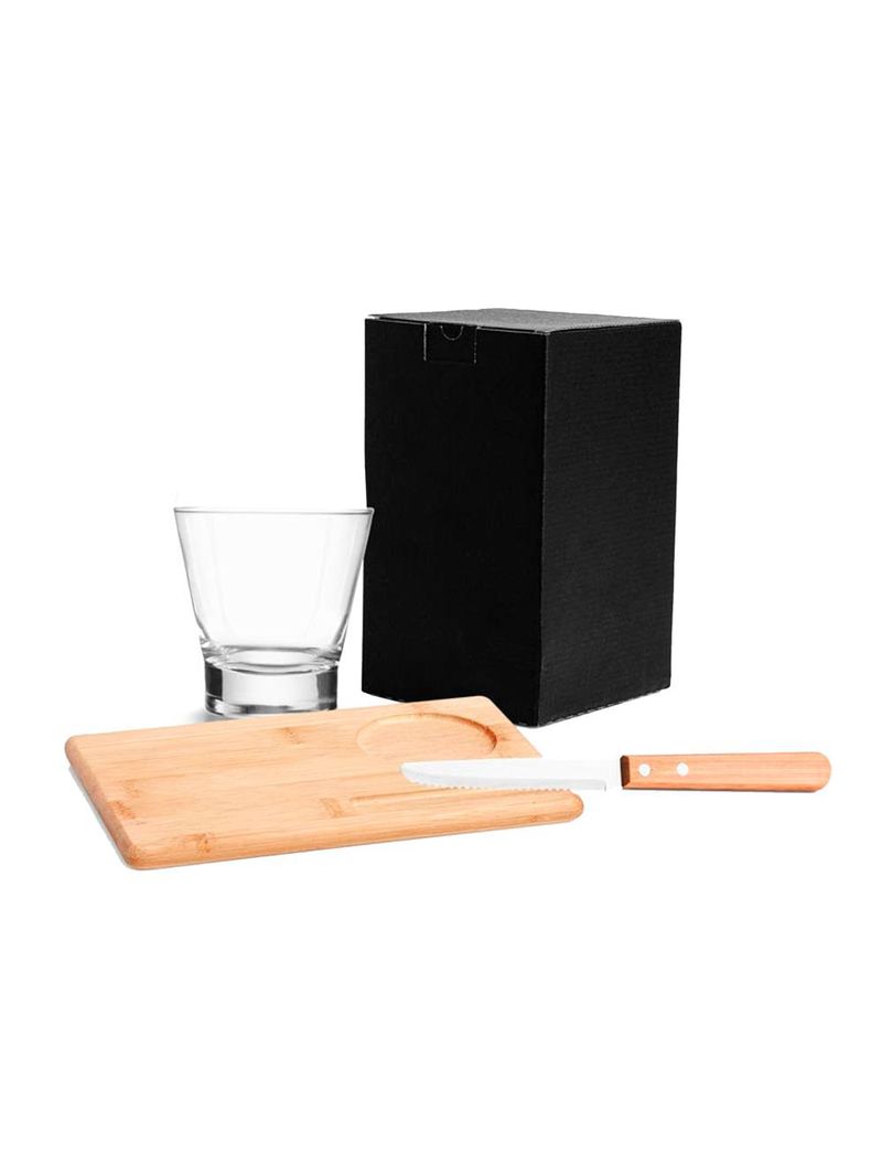 Kit para caipirinha em bambu - 0,35 l - 3 pçs welf