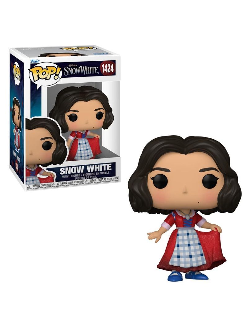 Boneco funko pop disney branca de neve branca vestido xadrez