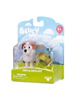 Boneco colecionável 6cm bluey - jack com chapéu de soldado