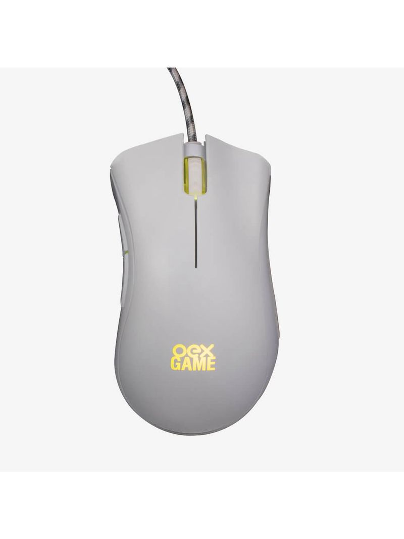 Mouse gamer - boreal ms319 - led - 5 botoes - 7200 dpi branco
