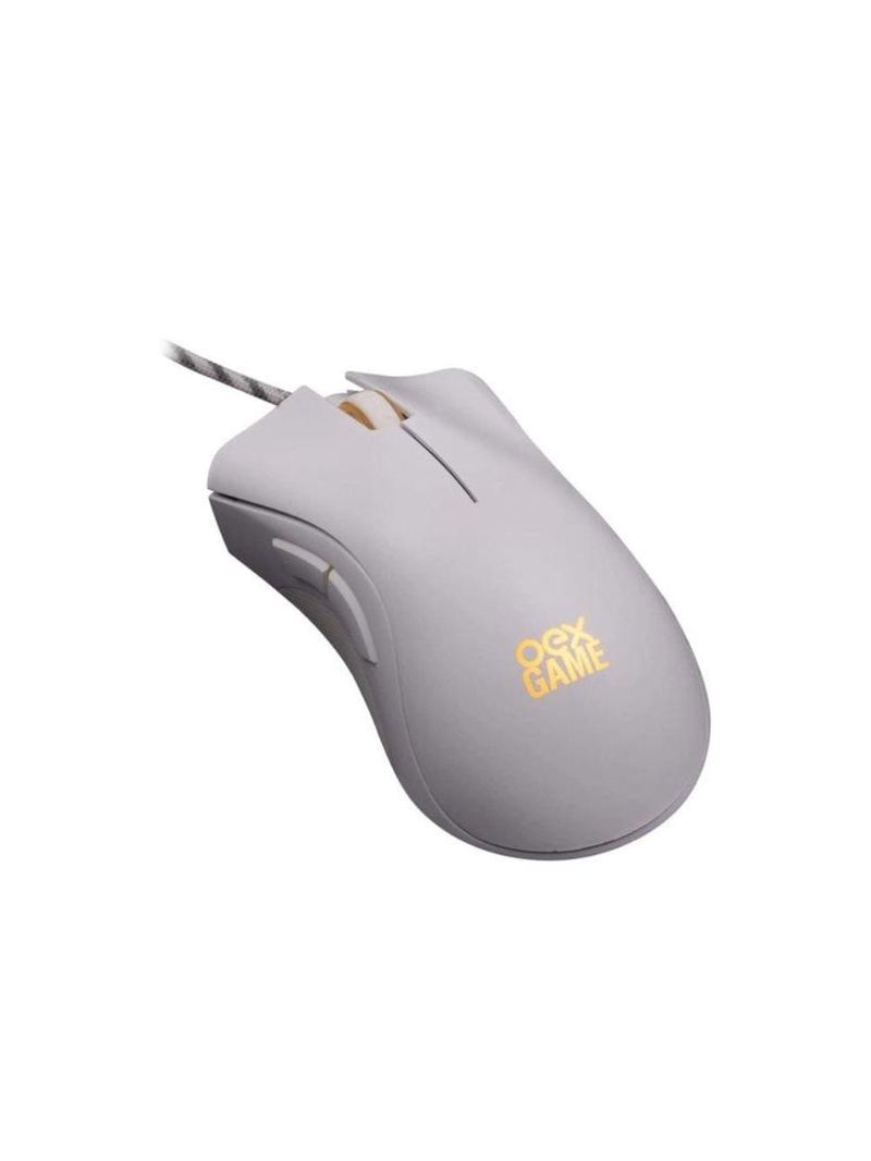 Mouse gamer - boreal ms319 - led - 5 botoes - 7200 dpi branco