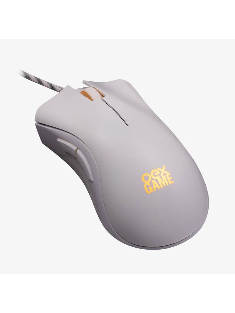 Mouse gamer - boreal ms319 - led - 5 botoes - 7200 dpi branco