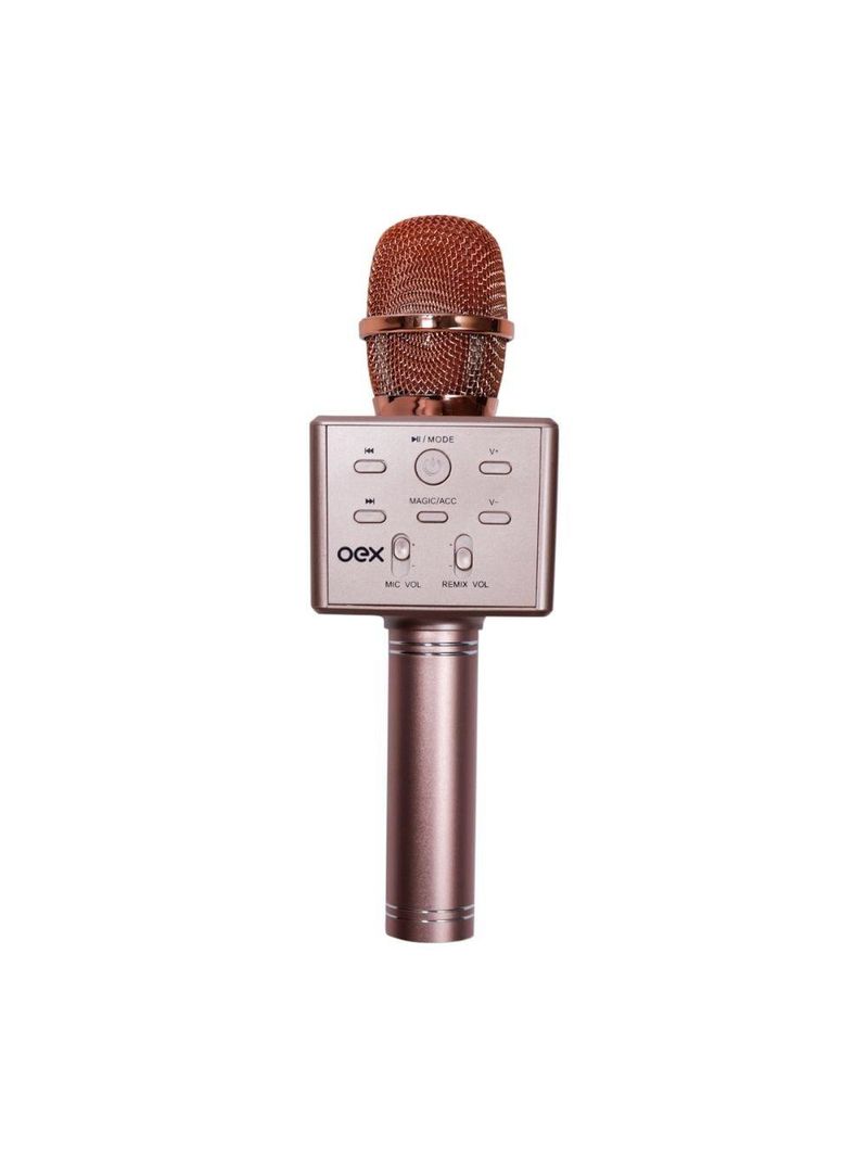 Microfone bluetooth com tecnologia tws - rosé