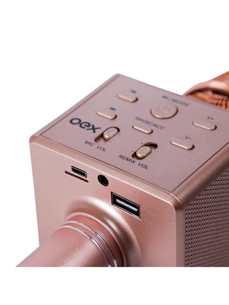 Microfone bluetooth com tecnologia tws - rosé