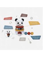 Brinquedo de empilhar 3 em 1 eletrônico panda tiny rockers - tiny love