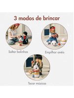 Brinquedo de empilhar 3 em 1 eletrônico panda tiny rockers - tiny love