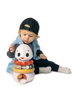 Brinquedo de empilhar 3 em 1 eletrônico panda tiny rockers - tiny love