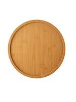 Conjunto bandeja redonda, saleiro e pimenteiro redondo bambu