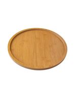 Conjunto bandeja redonda, saleiro e pimenteiro redondo bambu