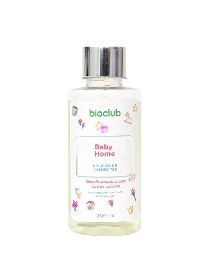 Difusor de ambientes com 5 bastões baby home 200ml - bioclub