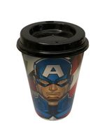Kit 3 copos para cafe 320 ml tampa, avengers