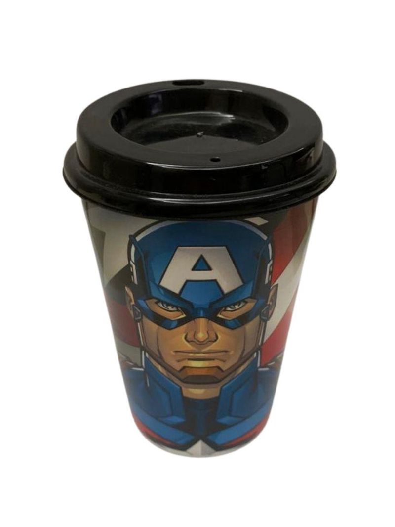 Kit 3 copos para cafe 320 ml tampa, avengers