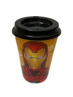 Kit 3 copos para cafe 320 ml tampa, avengers