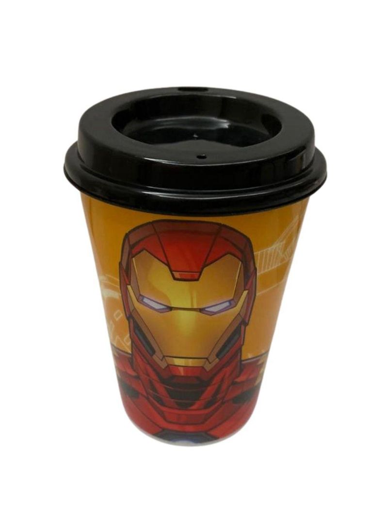 Kit 3 copos para cafe 320 ml tampa, avengers
