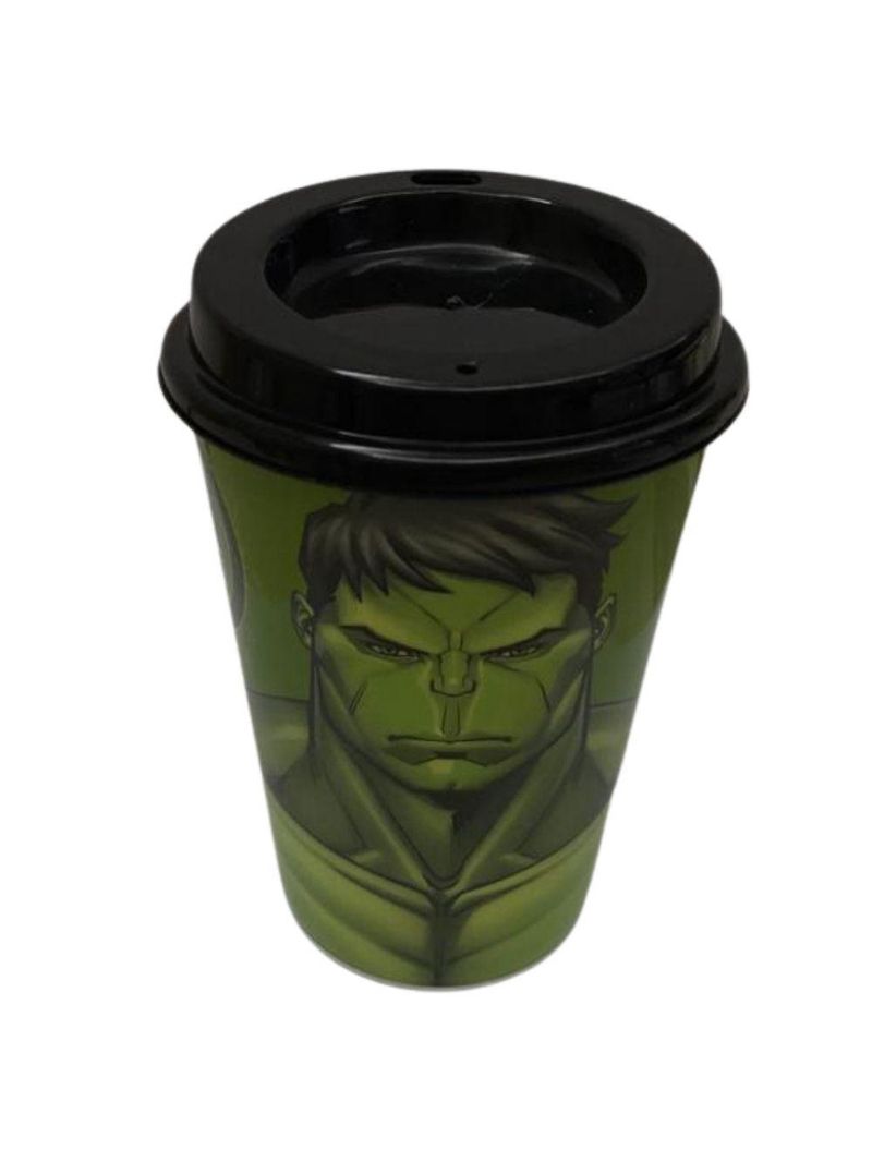 Kit 3 copos para cafe 320 ml tampa, avengers