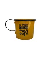 Kit de café coado individual amarela - demolição artesanal