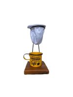 Kit de café coado individual amarela - demolição artesanal