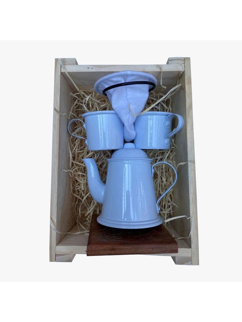 Kit de café individual - branco - demolição com engradado